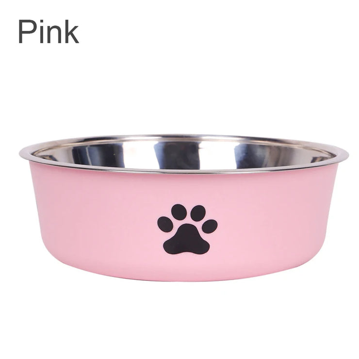 Stainless Steel Pet Bowl with Non-Slip Rubber Base