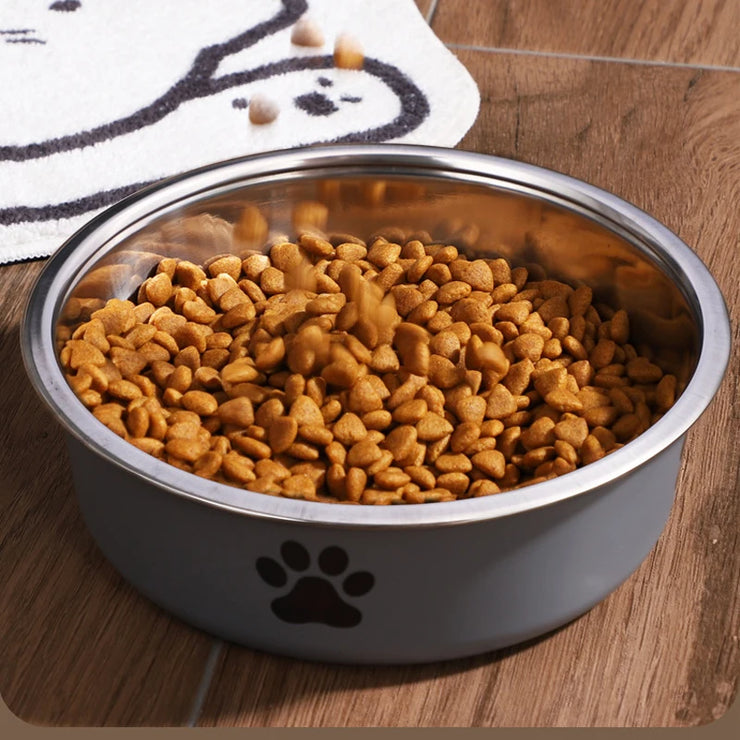 Stainless Steel Pet Bowl with Non-Slip Rubber Base