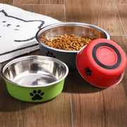 Stainless Steel Pet Bowl with Non-Slip Rubber Base