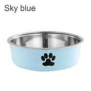 Stainless Steel Pet Bowl with Non-Slip Rubber Base