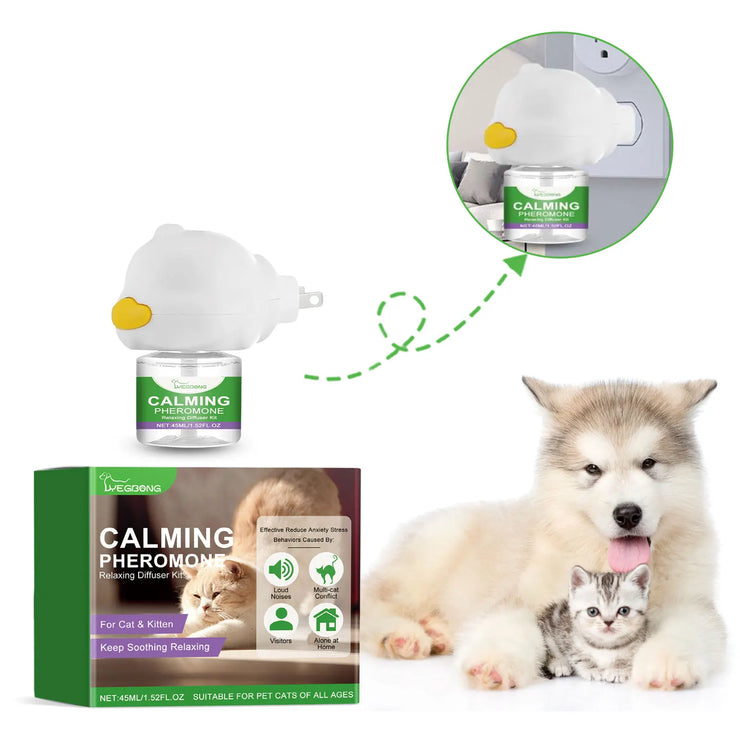 Cat Calming Diffuser Kit with Refill , Anti-Anxiety Pheromone Comfort for Cats