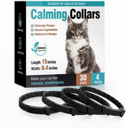 3/4-Pack Calming Pheromone Collars , Adjustable Anxiety Relief for Dogs &amp; Cats