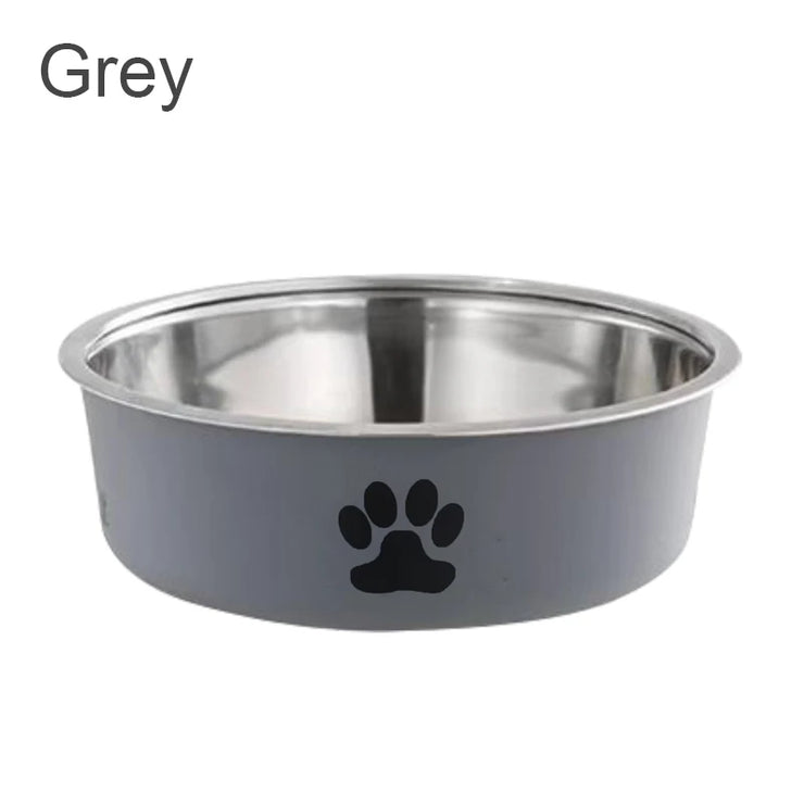 Stainless Steel Pet Bowl with Non-Slip Rubber Base