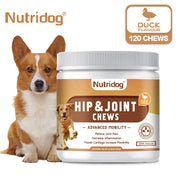 Hip &amp; Joint Chews for Dogs , Glucosamine, Chondroitin &amp; MSM (Duck Flavor)