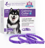 3/4-Pack Calming Pheromone Collars , Adjustable Anxiety Relief for Dogs &amp; Cats