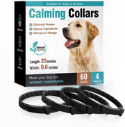 3/4-Pack Calming Pheromone Collars , Adjustable Anxiety Relief for Dogs &amp; Cats