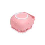 Dog &amp; Cat Bathing Brush , 2-in-1 Silicone Grooming Tool with Shampoo Dispenser