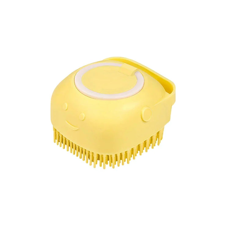 Dog &amp; Cat Bathing Brush , 2-in-1 Silicone Grooming Tool with Shampoo Dispenser