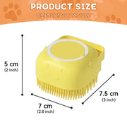 Dog &amp; Cat Bathing Brush , 2-in-1 Silicone Grooming Tool with Shampoo Dispenser