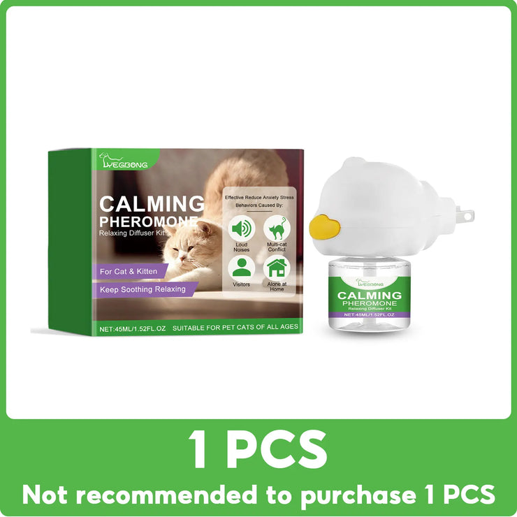 Cat Calming Diffuser Kit with Refill , Anti-Anxiety Pheromone Comfort for Cats