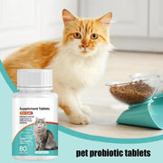 Cat Probiotic Supplement , Digestive Health Tablets for Kittens &amp; Adult Cats